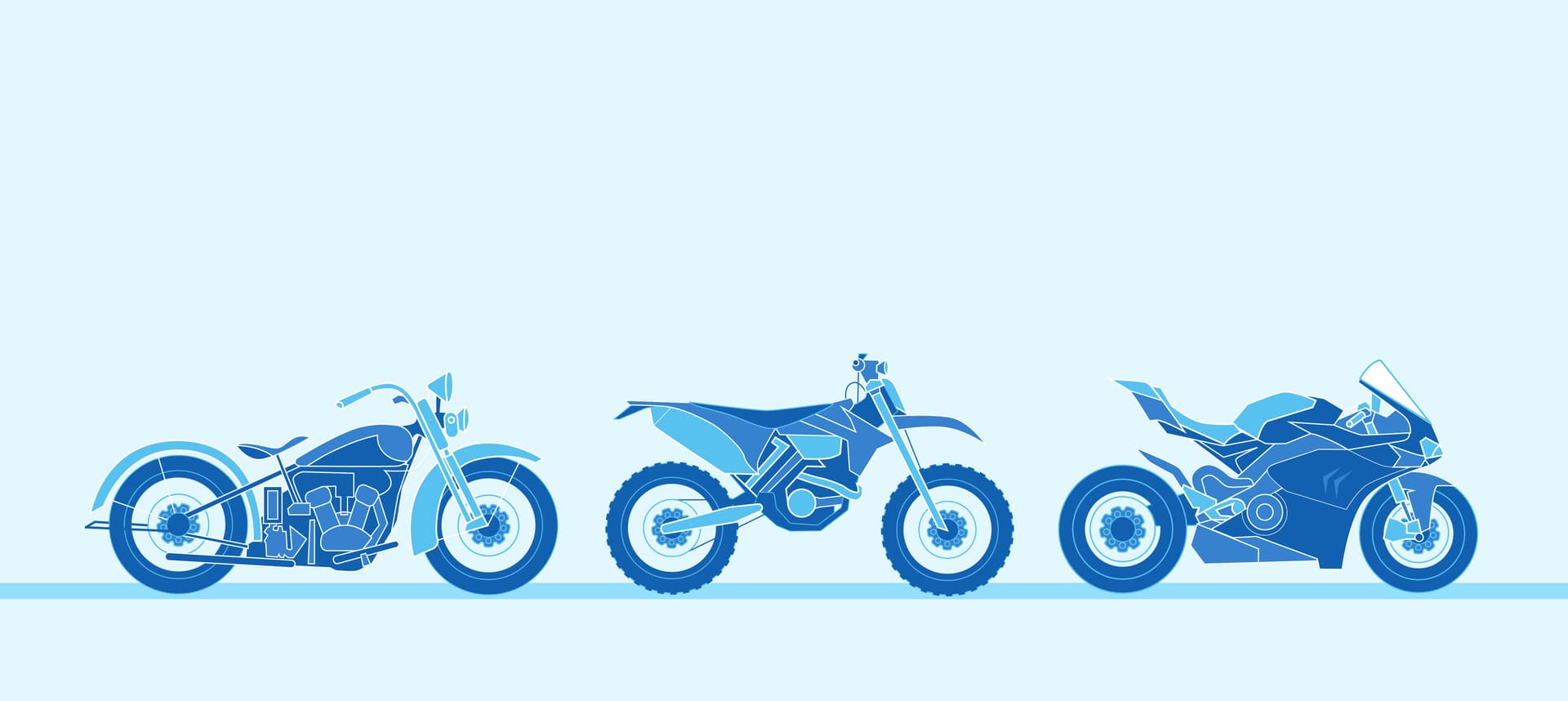 banner with motorcycles graphic