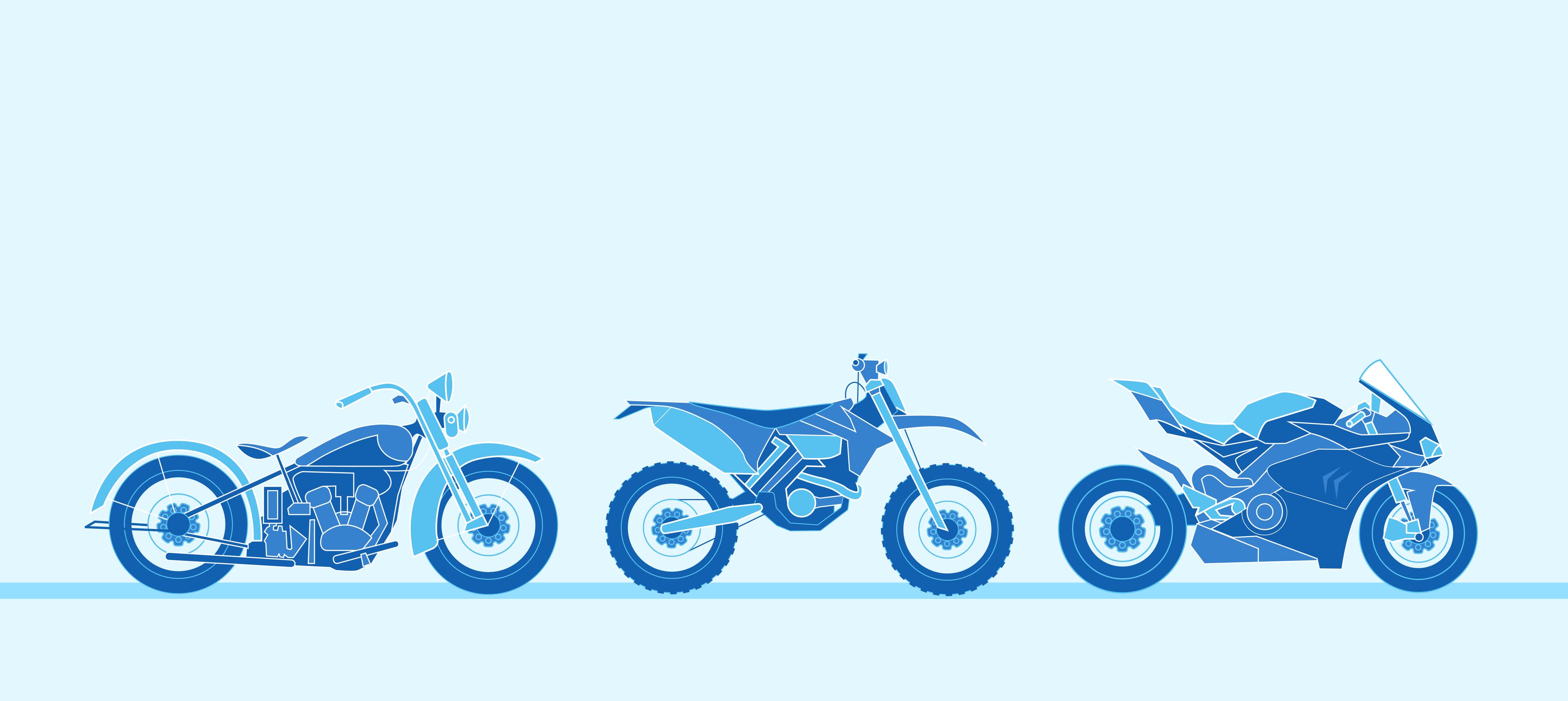 banner with motorcycles graphic