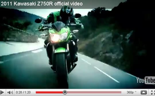 Kawasaki Z750R: offizielles Video
