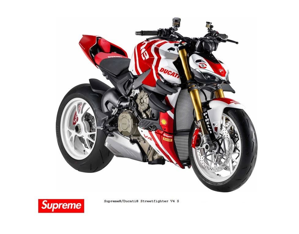 Die Ducati x Supreme Streetfighter V4 S vereint Eleganz und Streetwear