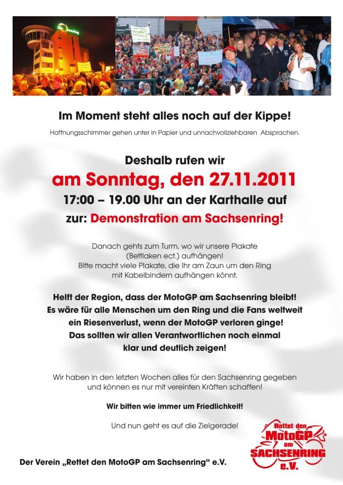 Rettet den Sachsenring – Demonstration am 27.11.2011