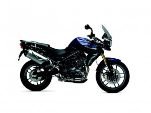 Triumph Tiger 800 in Sapphire Blue.