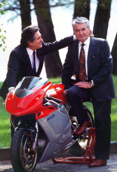 Zwei der ganz Großen, mit Massimo Tamburini (rechts im Foto) ist der letzte Heroe der italienischen Motorradwelt verstorben, wie Claudio Castiglioni (links) ebenfalls an Krebs.